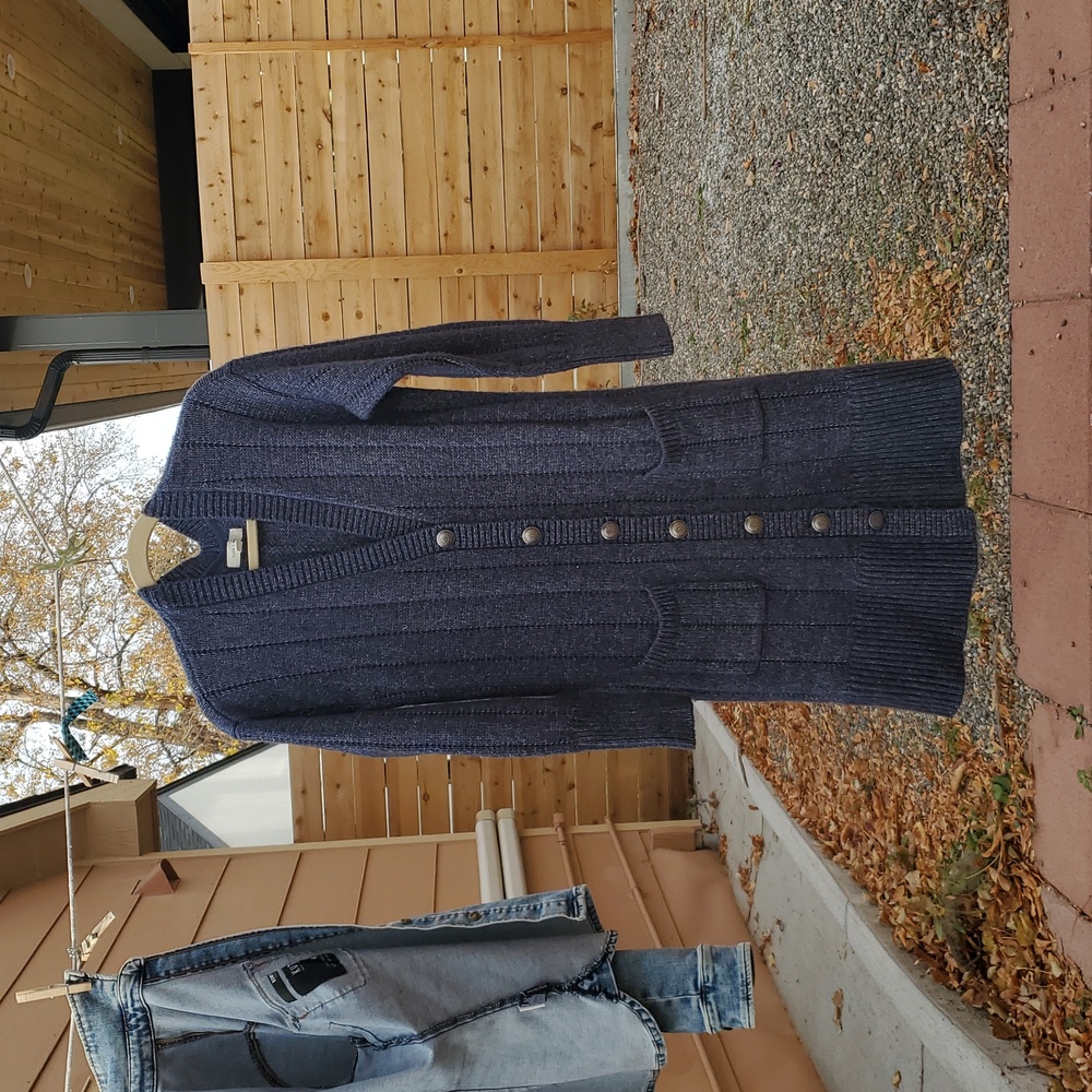 Women's Blue Cardigan Sweater